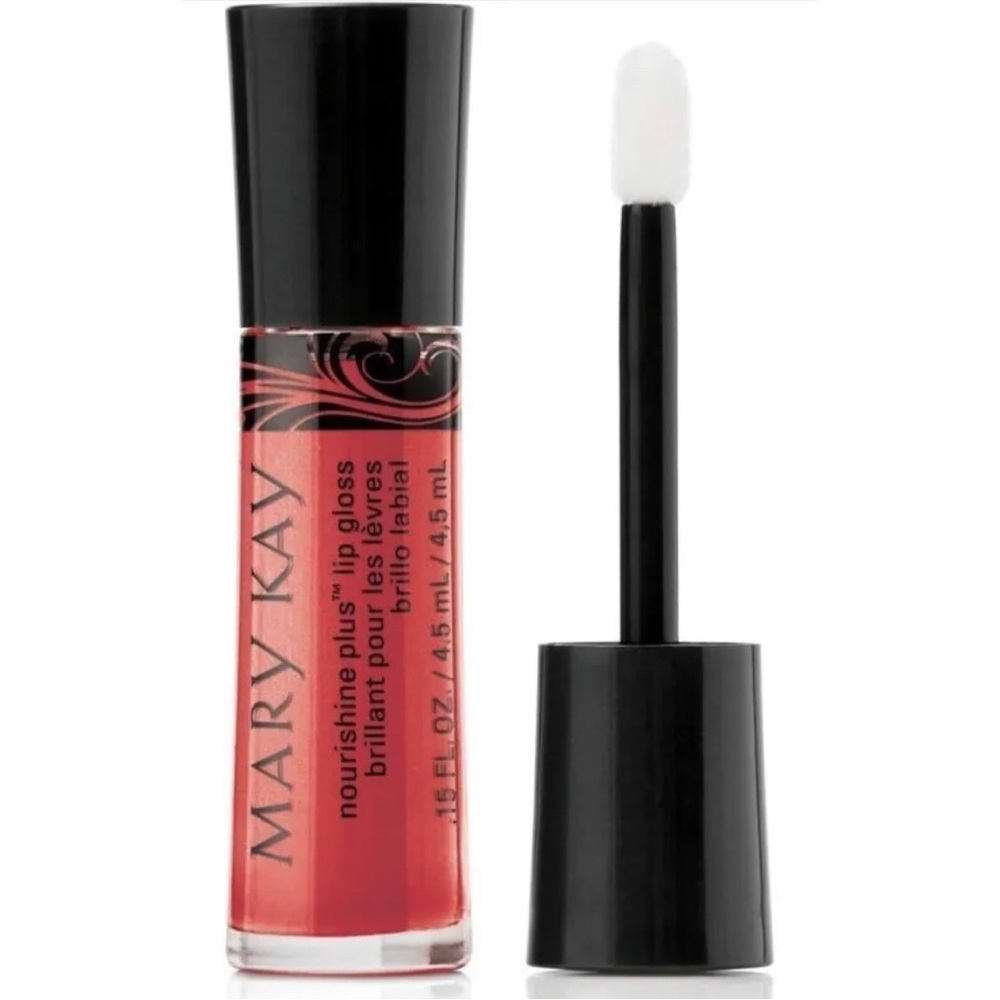 Mary Kay Nourishine Plus Lip Gloss Rock N Red #047953 Full Size New in Box